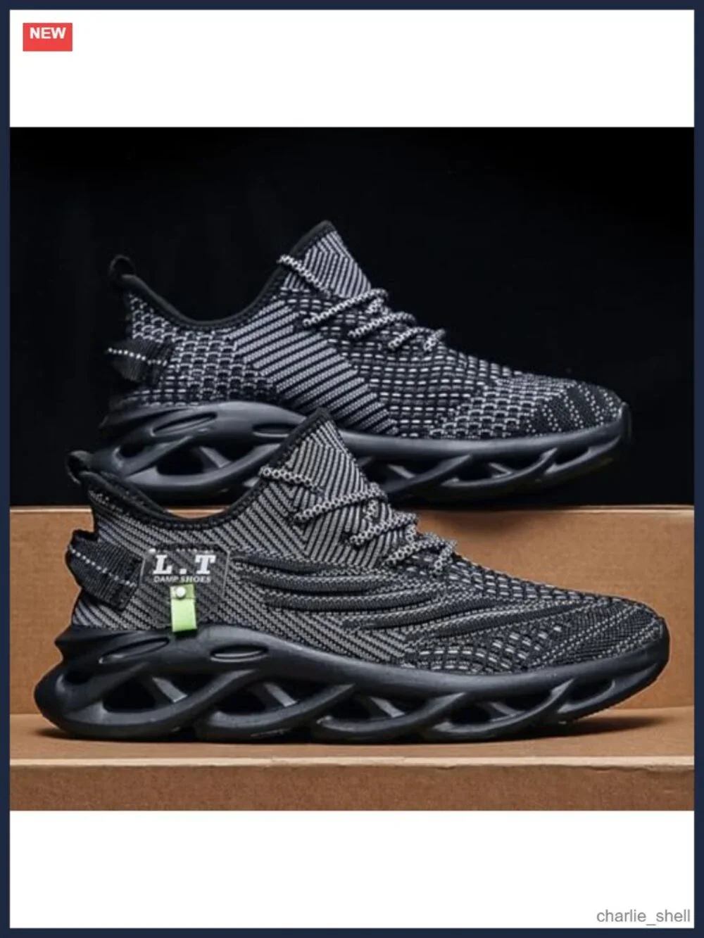 Mens Lightweight Breathable Mesh Running Sneakers Lace-Up Athletic Shoes